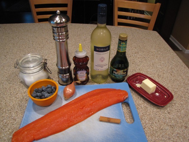 Baked Salmon with Blueberries Ingredients